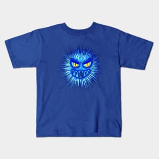 scary blue monster face Kids T-Shirt